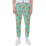 Little Gingerbread Man Pattern Print Scuba Joggers