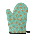 Little Gingerbread Man Pattern Print Single Oven Mitt