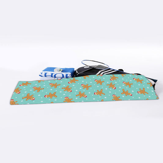 Little Gingerbread Man Pattern Print Sports Towel