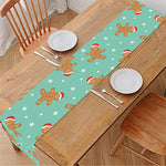 Little Gingerbread Man Pattern Print Table Runner