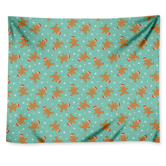 Little Gingerbread Man Pattern Print Tapestry