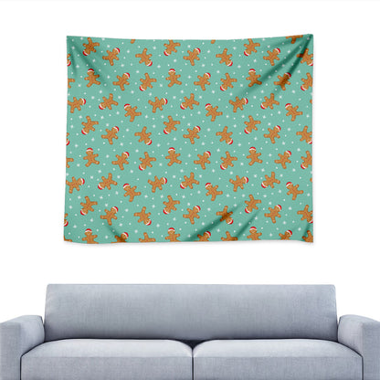 Little Gingerbread Man Pattern Print Tapestry