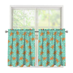Little Gingerbread Man Pattern Print Tier Curtains