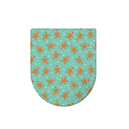 Little Gingerbread Man Pattern Print Toilet Lid Cover