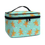 Little Gingerbread Man Pattern Print Travel Makeup Bag