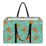 Little Gingerbread Man Pattern Print Utility Tote Bag