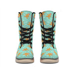 Little Gingerbread Man Pattern Print Winter Boots
