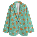 Little Gingerbread Man Pattern Print Women's Blazer