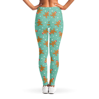 Little Gingerbread Man Pattern Print Women's Leggings