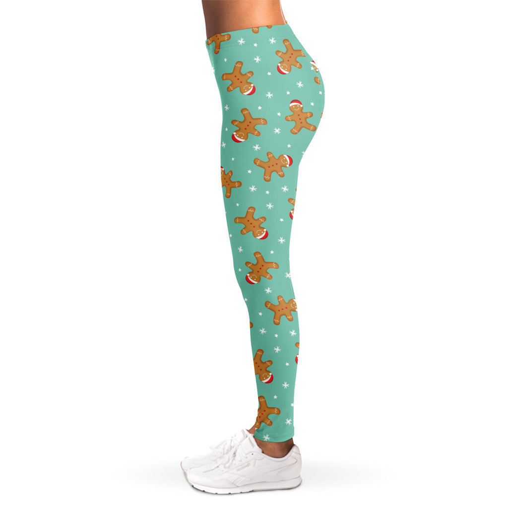 Little Gingerbread Man Pattern Print Women's Leggings