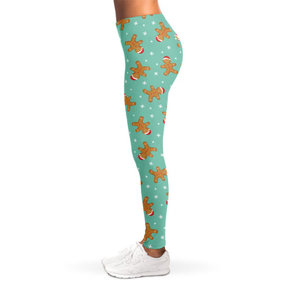 Little Gingerbread Man Pattern Print Women's Leggings