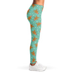Little Gingerbread Man Pattern Print Women's Leggings