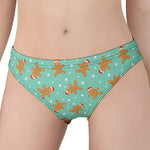 Little Gingerbread Man Pattern Print Women's Panties