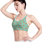 Little Gingerbread Man Pattern Print Women's Sports Bra