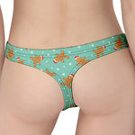 Little Gingerbread Man Pattern Print Women's Thong