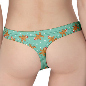 Little Gingerbread Man Pattern Print Women's Thong