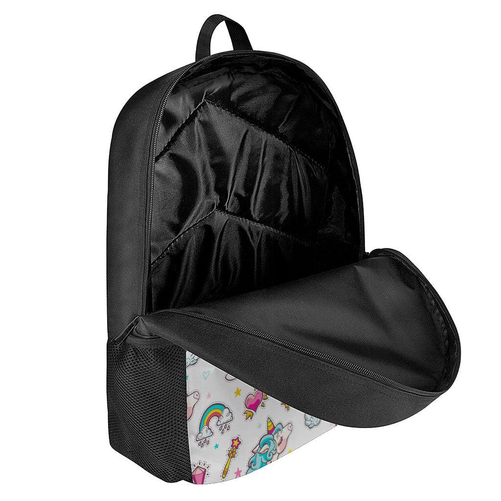 Little Girly Unicorn Pattern Print 17 Inch Backpack