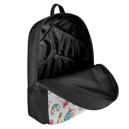 Little Girly Unicorn Pattern Print 17 Inch Backpack