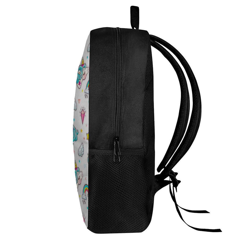 Little Girly Unicorn Pattern Print 17 Inch Backpack