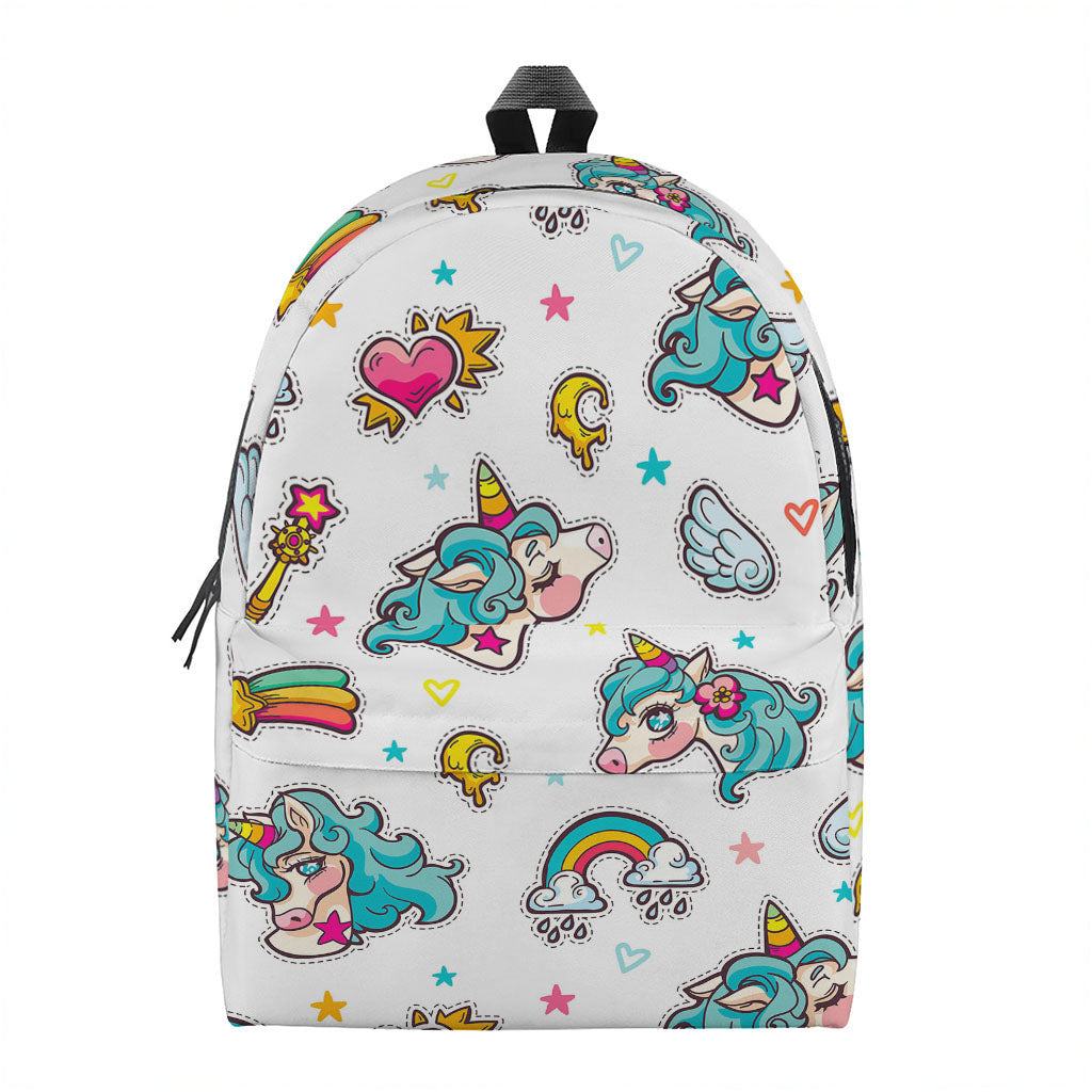 Little Girly Unicorn Pattern Print Backpack