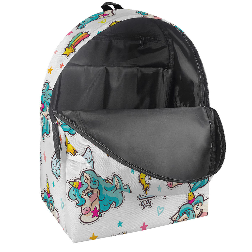 Little Girly Unicorn Pattern Print Backpack