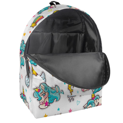 Little Girly Unicorn Pattern Print Backpack