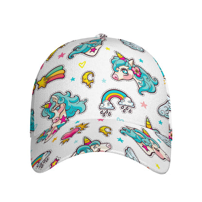 Little Girly Unicorn Pattern Print Baseball Cap