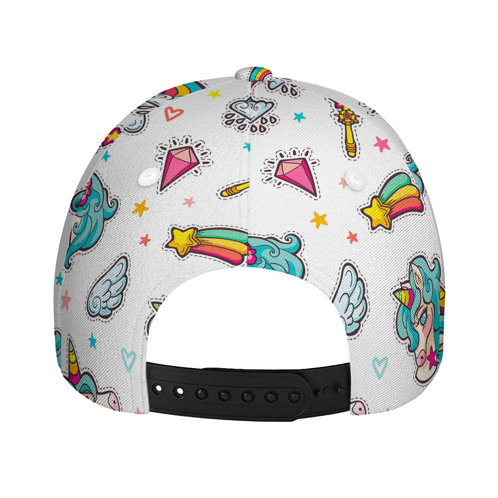 Little Girly Unicorn Pattern Print Baseball Cap