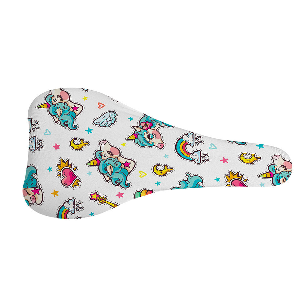 Little Girly Unicorn Pattern Print Bicycle Seat Cover