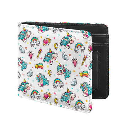 Little Girly Unicorn Pattern Print Bifold Wallet