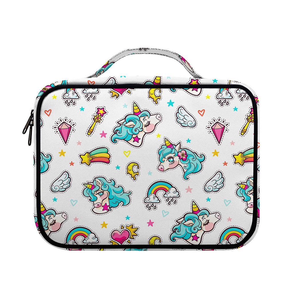 Little Girly Unicorn Pattern Print Briefcase Bible Bag