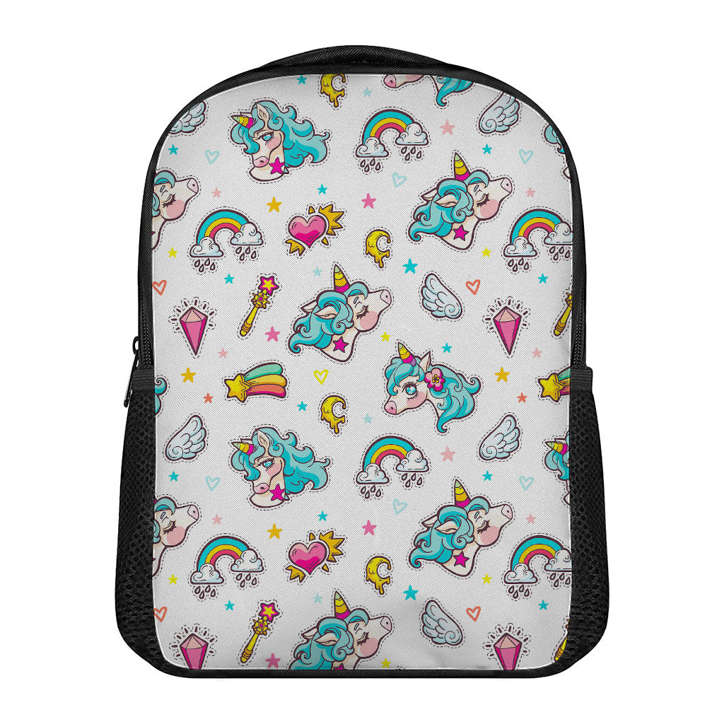Little Girly Unicorn Pattern Print Casual Backpack