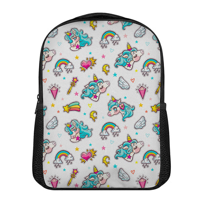 Little Girly Unicorn Pattern Print Casual Backpack