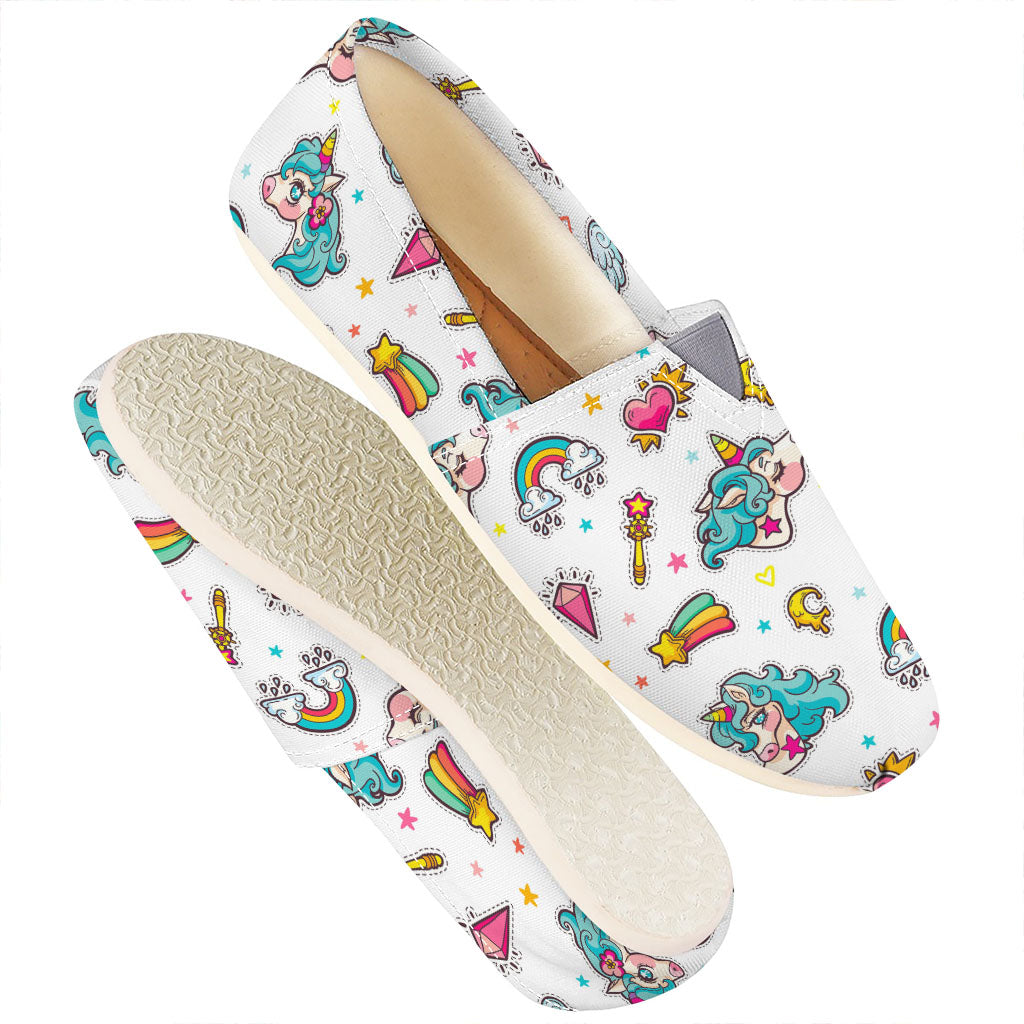 Little Girly Unicorn Pattern Print Casual Shoes