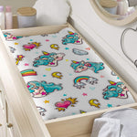Little Girly Unicorn Pattern Print Changing Pad Cover