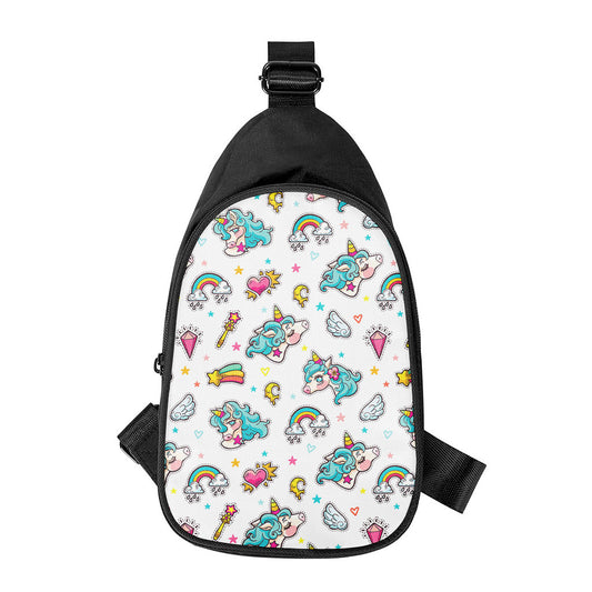 Little Girly Unicorn Pattern Print Chest Bag