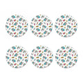 Little Girly Unicorn Pattern Print Coaster Set
