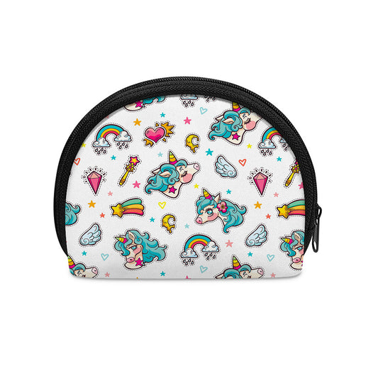 Little Girly Unicorn Pattern Print Coin Purse