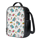 Little Girly Unicorn Pattern Print Crossbody Lunch Bag