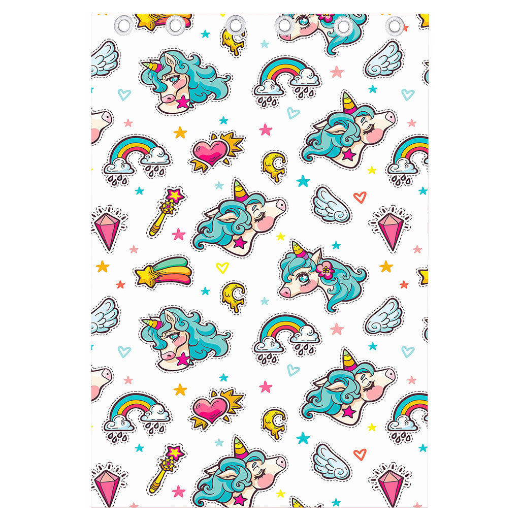 Little Girly Unicorn Pattern Print Curtain