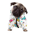 Little Girly Unicorn Pattern Print Dog Zip Up Hoodie