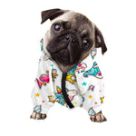 Little Girly Unicorn Pattern Print Dog Zip Up Hoodie