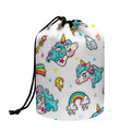 Little Girly Unicorn Pattern Print Drawstring Makeup Bag