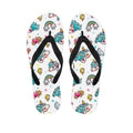 Little Girly Unicorn Pattern Print Flip Flops