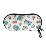 Little Girly Unicorn Pattern Print Glasses Case