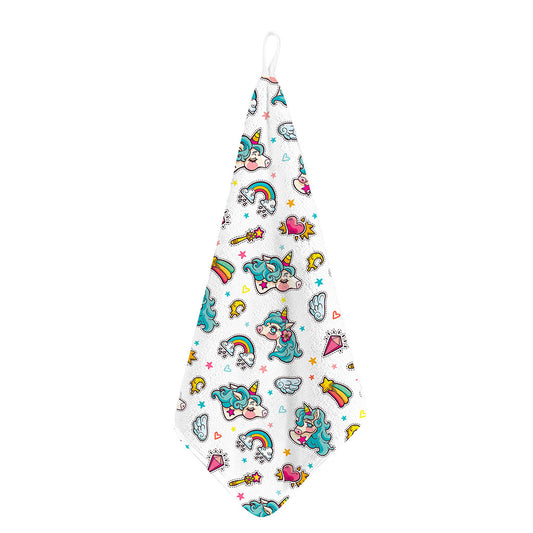 Little Girly Unicorn Pattern Print Hand Towel