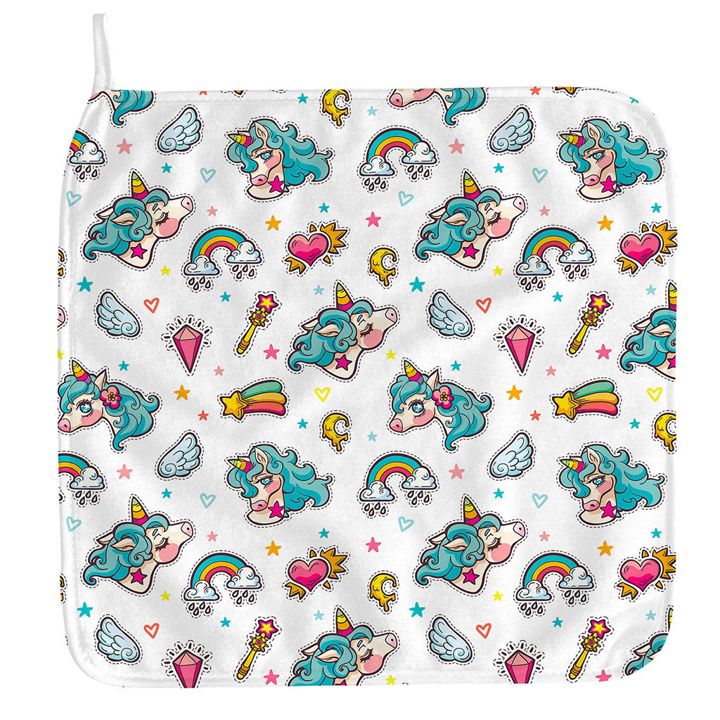 Little Girly Unicorn Pattern Print Hand Towel