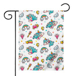 Little Girly Unicorn Pattern Print House Flag