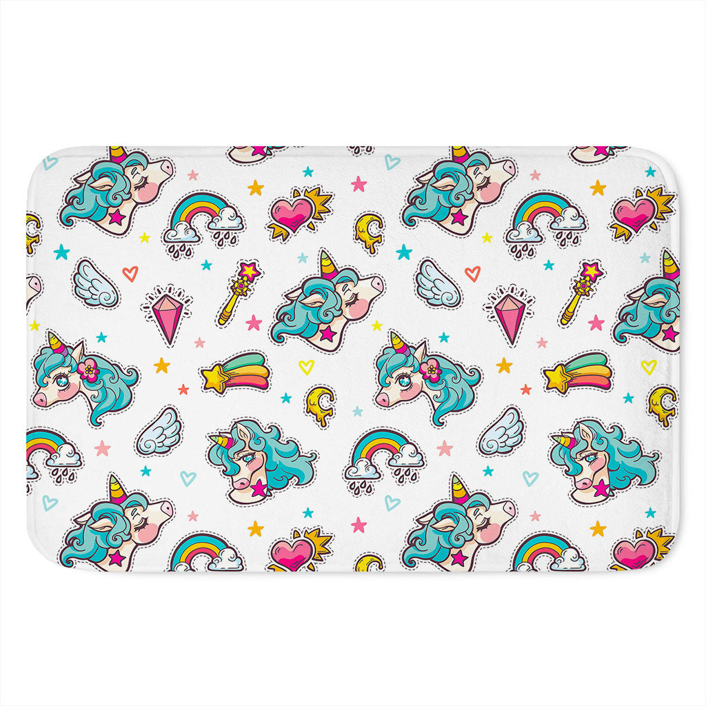 Little Girly Unicorn Pattern Print Indoor Door Mat