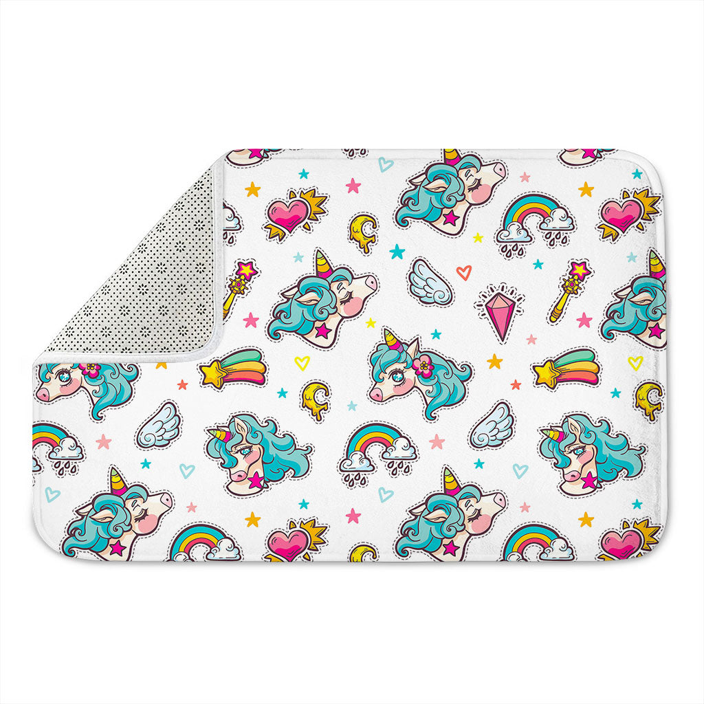 Little Girly Unicorn Pattern Print Indoor Door Mat